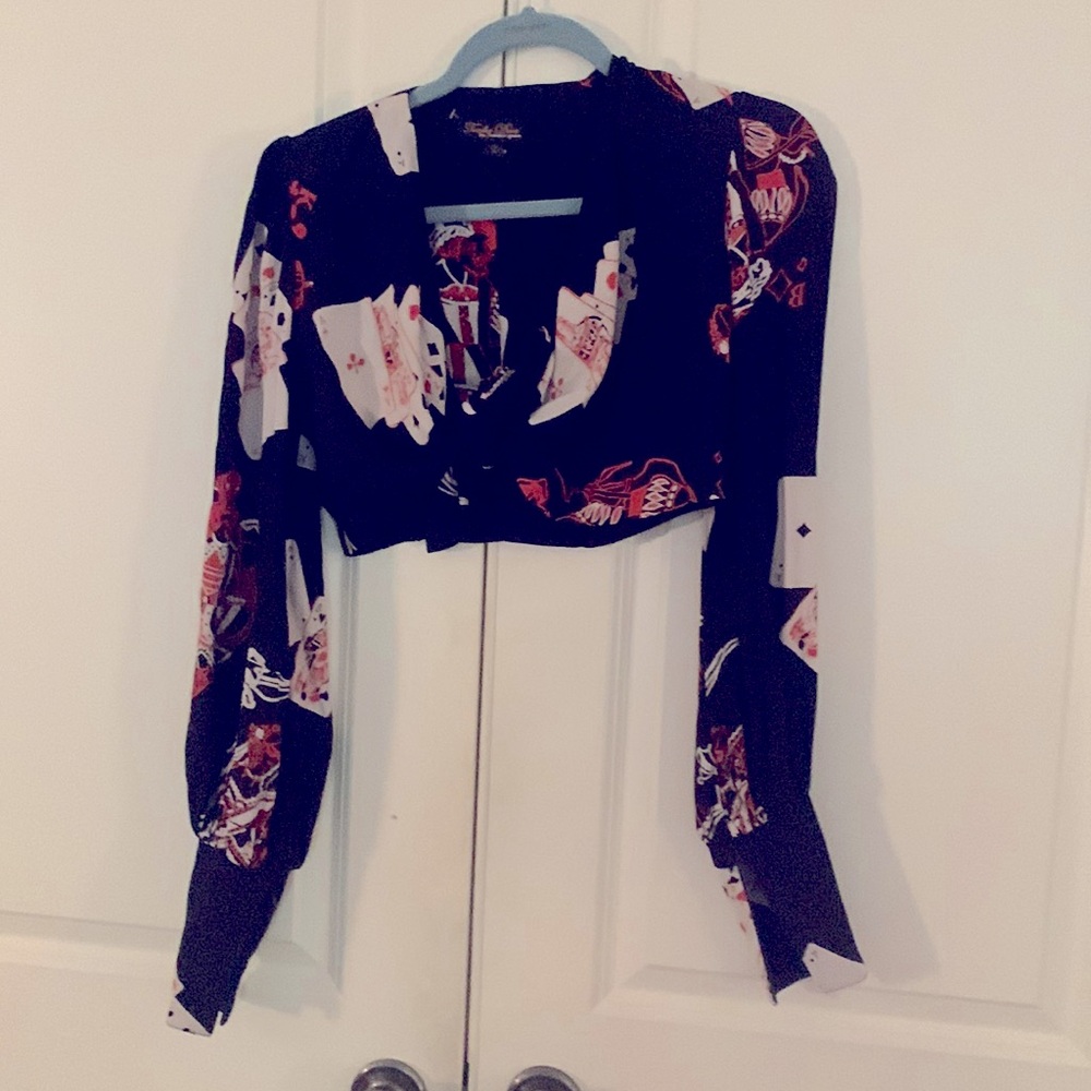 Trashy Diva size 2 crop tie top